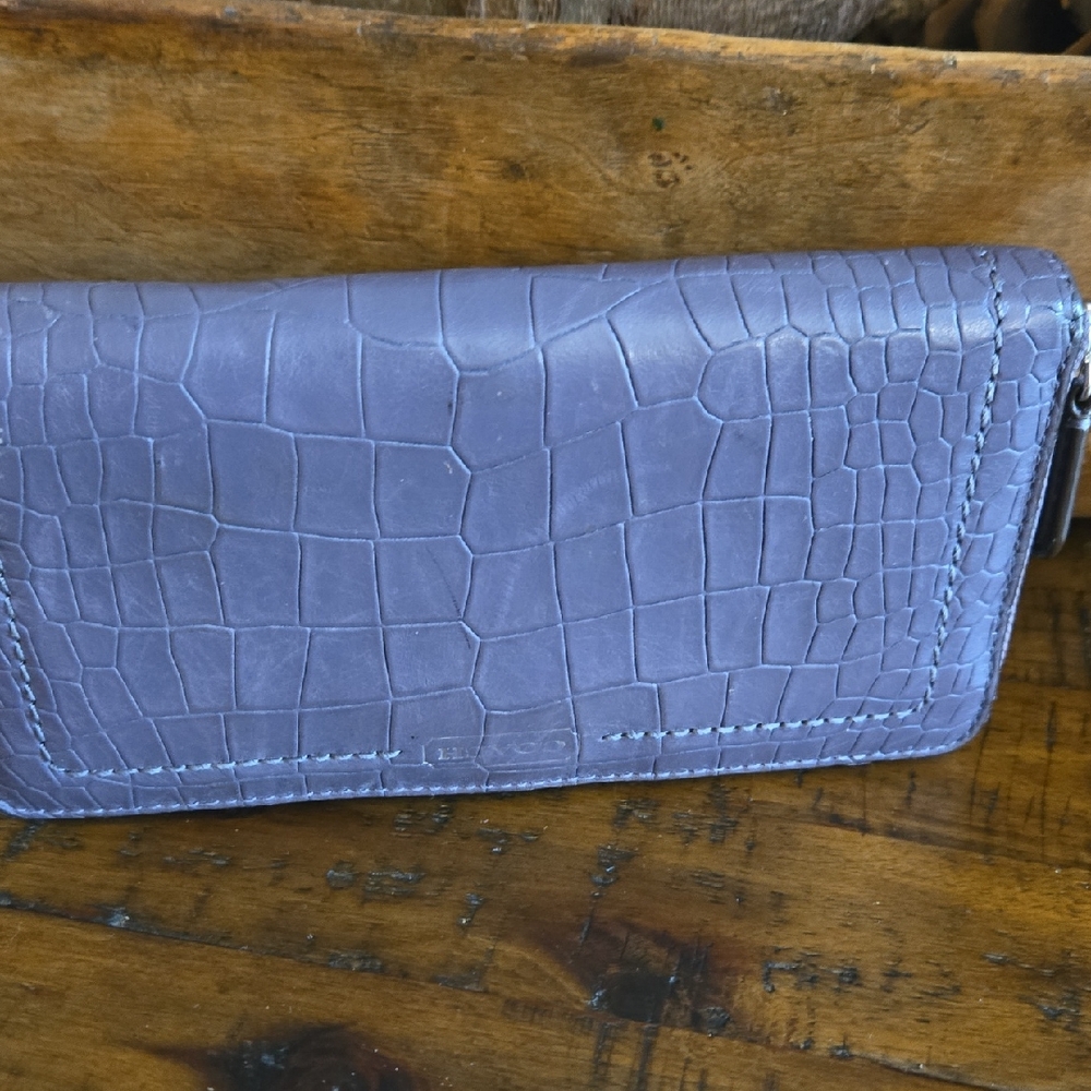 Coach Leather Zip Around Wallet